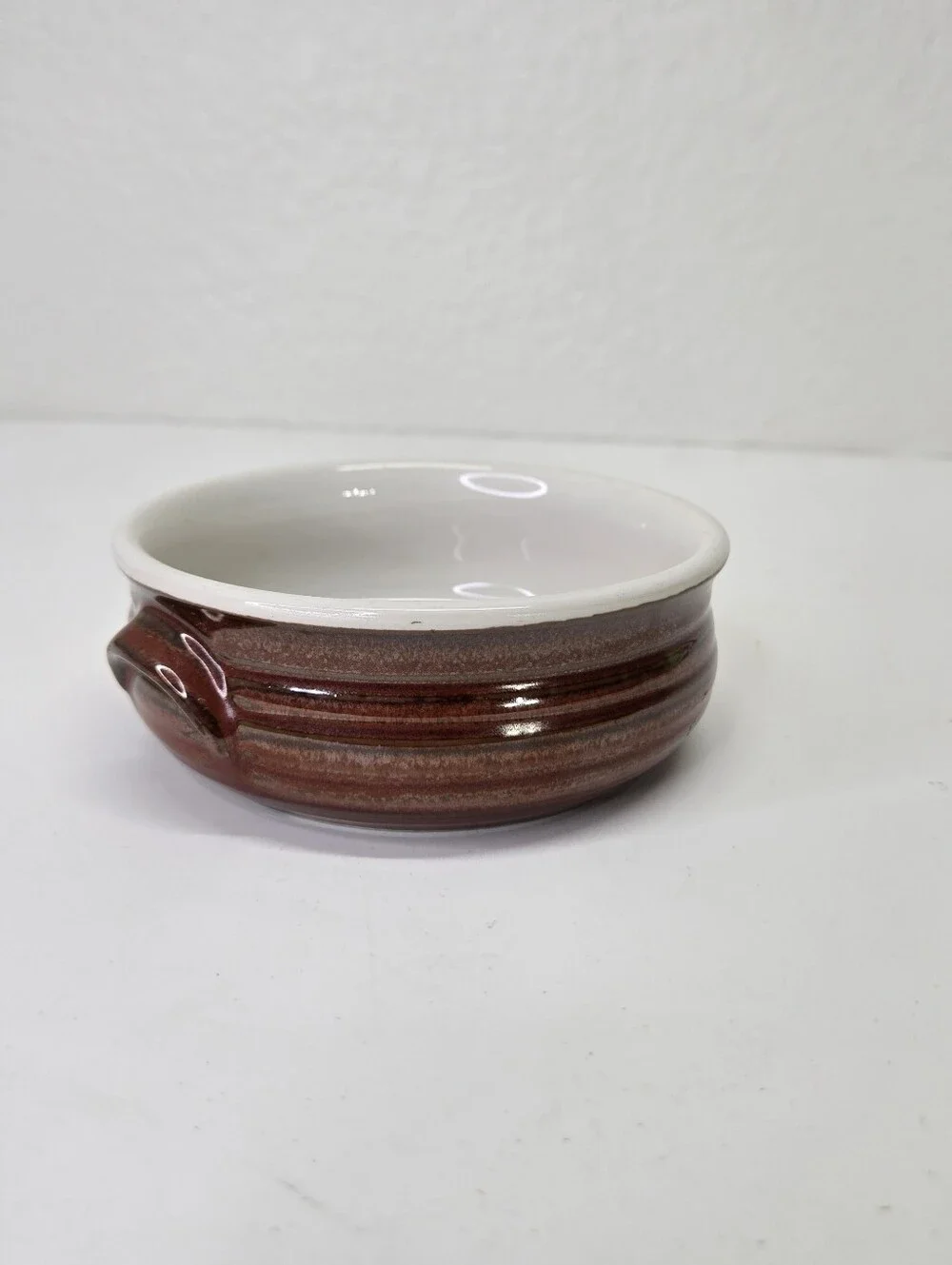 VTG Continental Airlines Soup Crock Bowl EC-900 T.H.C. Japan Airline Stoneware